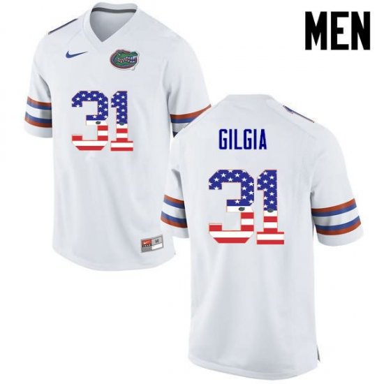 Men's Florida Gators #31 Anthony Gigla NCAA Nike White USA Flag Fashion Authentic Stitched College Football Jersey AYA2862BR